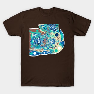 mayan astronaut in space boho style ecopop T-Shirt